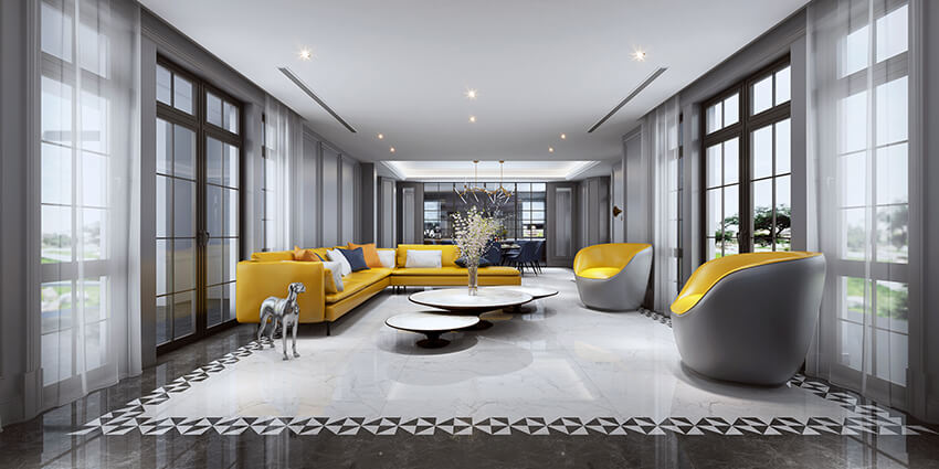 living room rendering